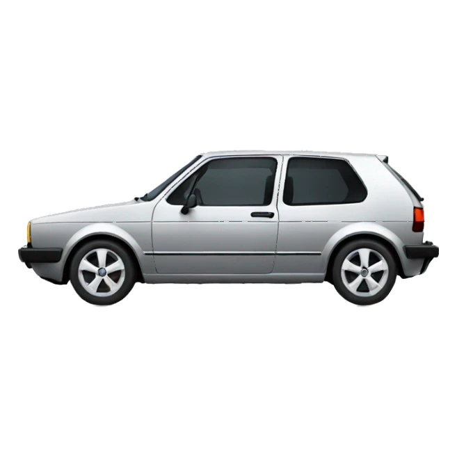 Grey Volkswagen Golf  sticker