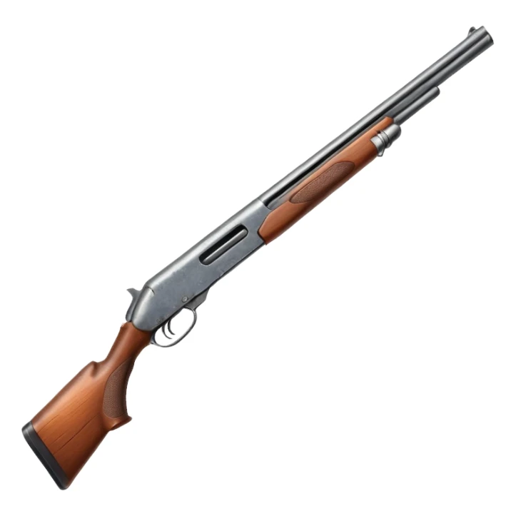 double barrel metal shotgun sticker