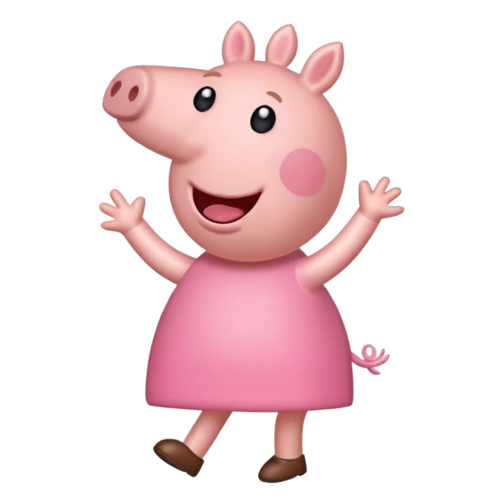 Peppa pig doing the griddy sticker
