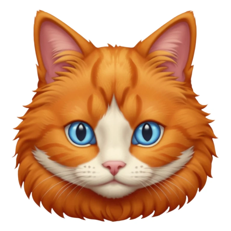 a ginger cat with blue, cunning eyes sticker