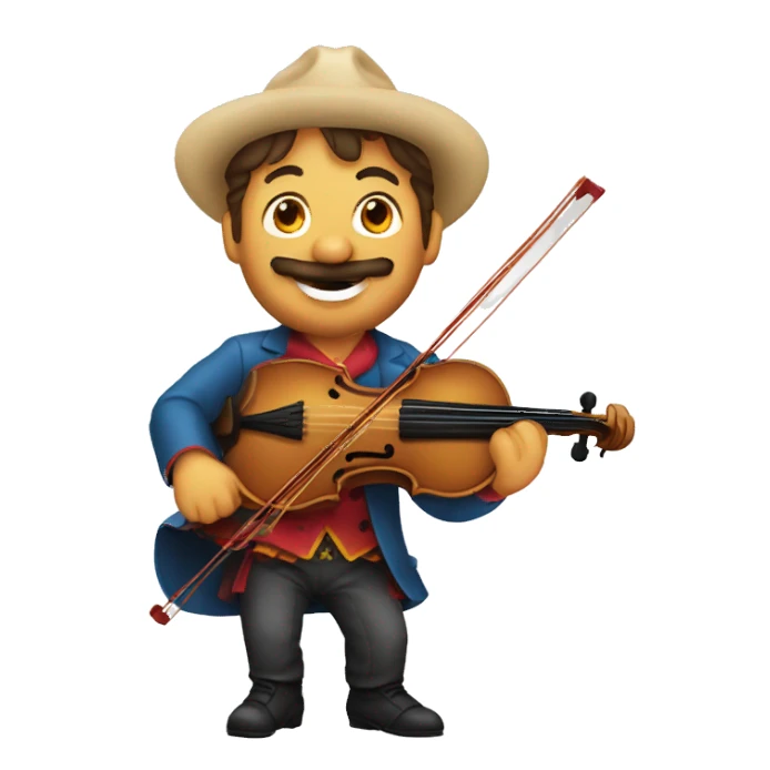 spanish dressed steccatto string player sticker