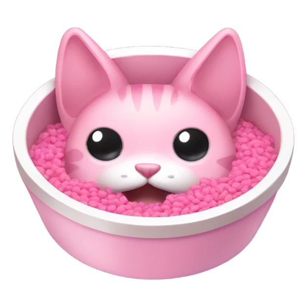 Pink cat food bowl sticker