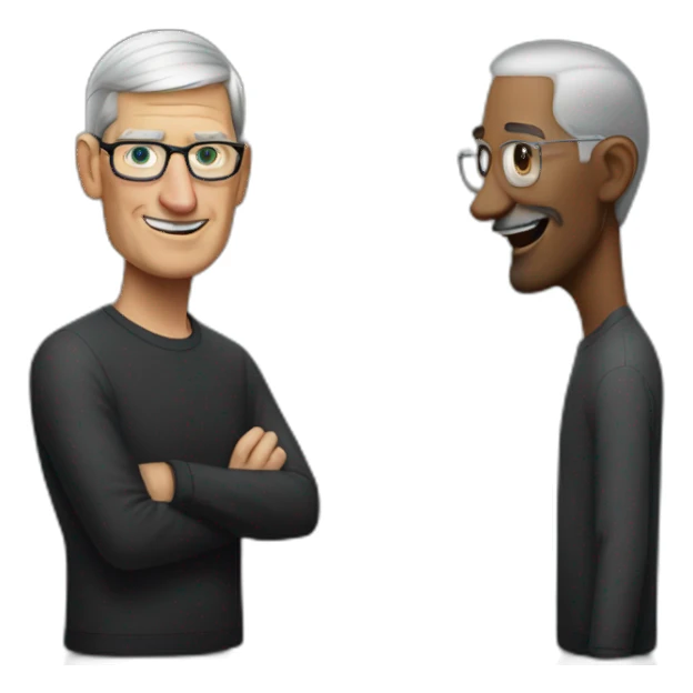 Tim cook meet steve job sticker
