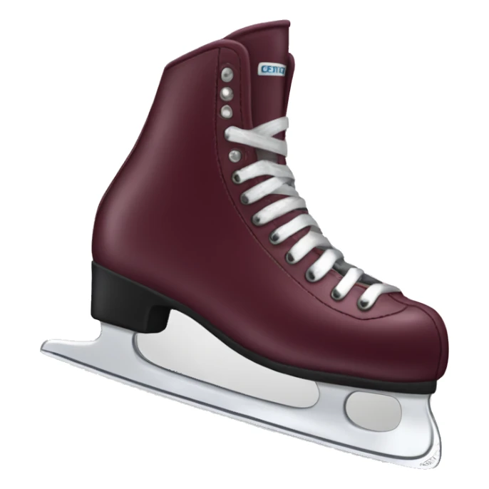 Burgundy ice skates realistic  sticker