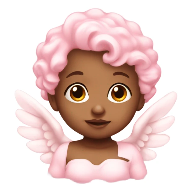 Soft pink cherub baby sticker