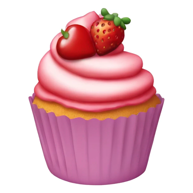 strawberry cupcake with cherry on top sticker