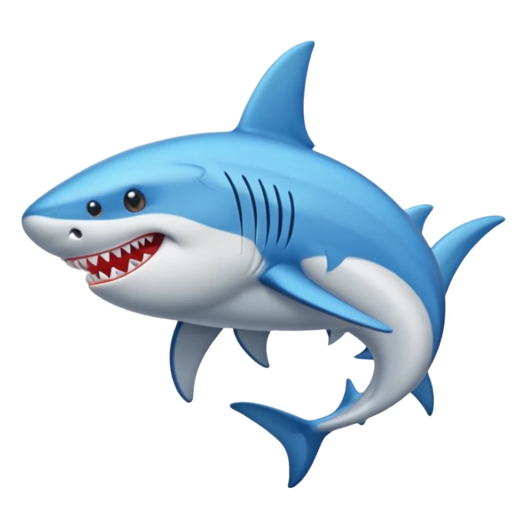 Tiburón con nikes azules sticker