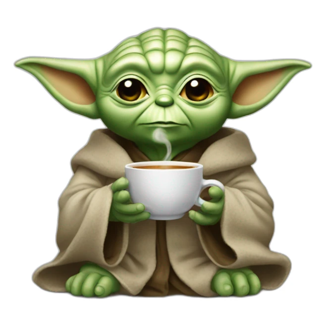 Yoda qui boit du thé sticker