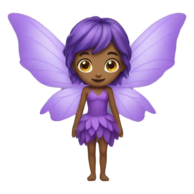 Fairy with purple wings  sticker