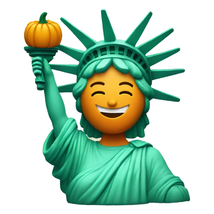 lady liberty pumpkin sticker