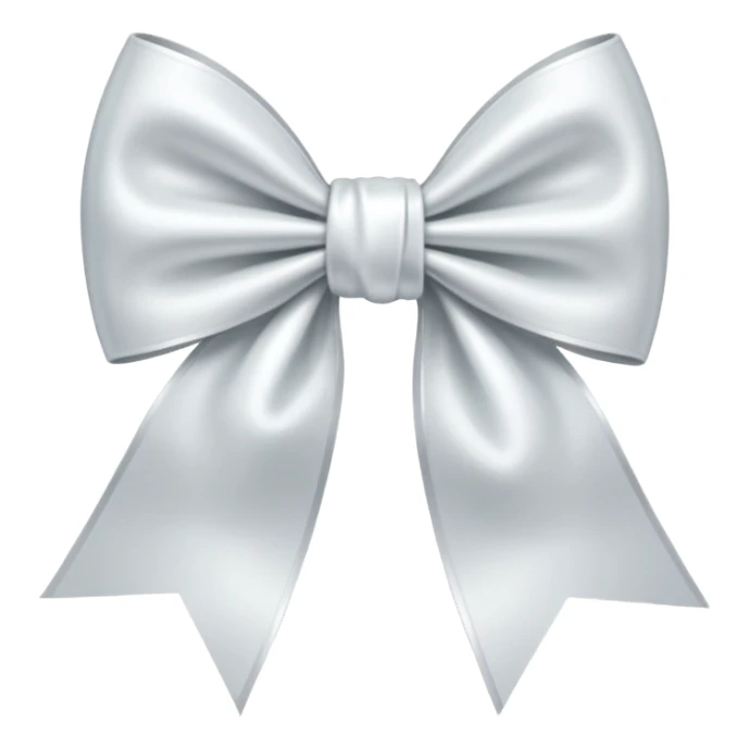 white satin bow sticker