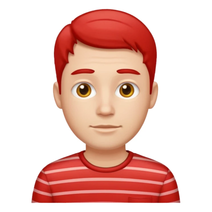 Men with red Striped Shirt sticker