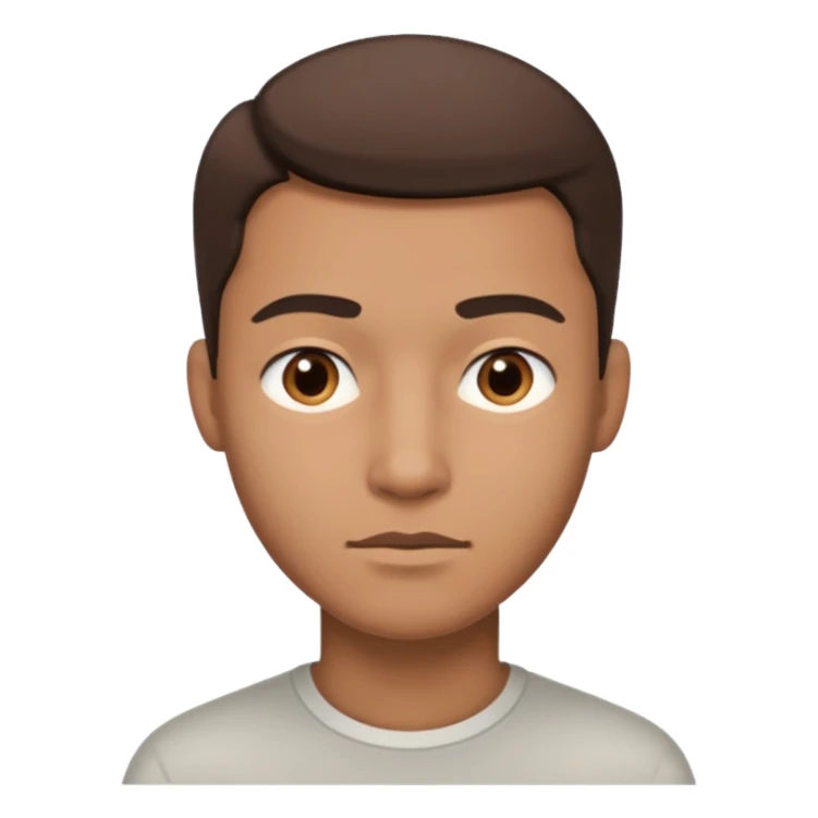 racially ambiguous male face sticker