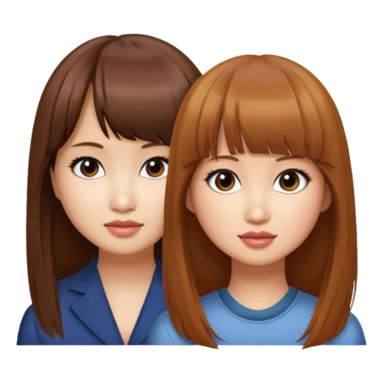 Brenda Song and Debby Ryan (straight bangs) sticker