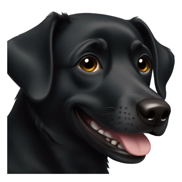 black dog smile sticker