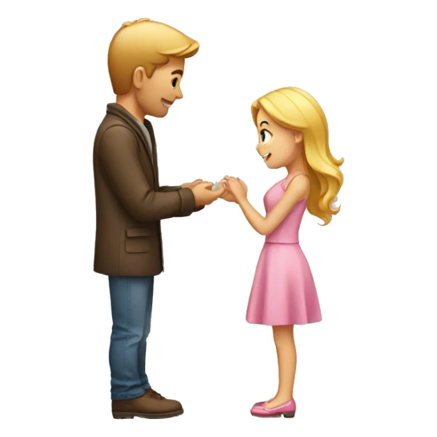 Man proposing to girl sticker