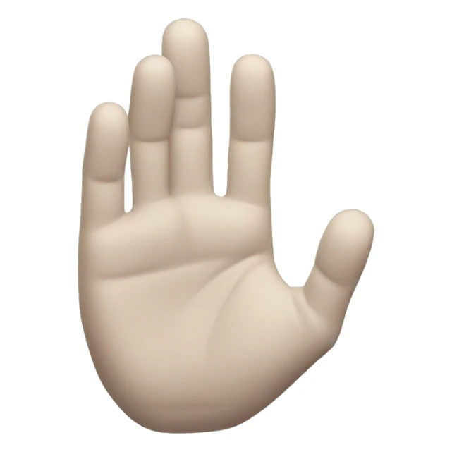 3d Cartoon hand touching sticker