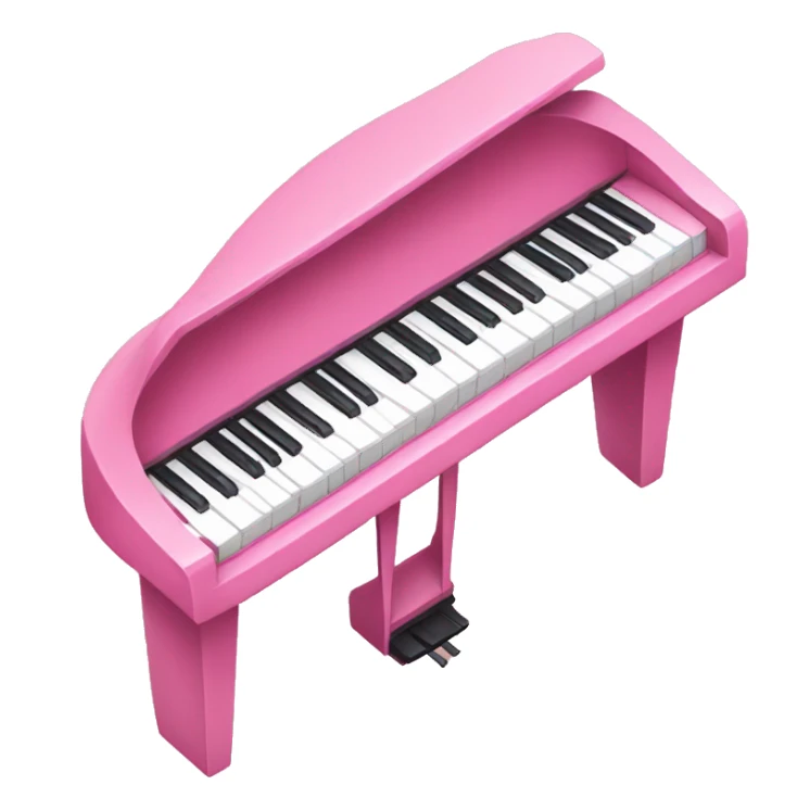 pink piano sticker