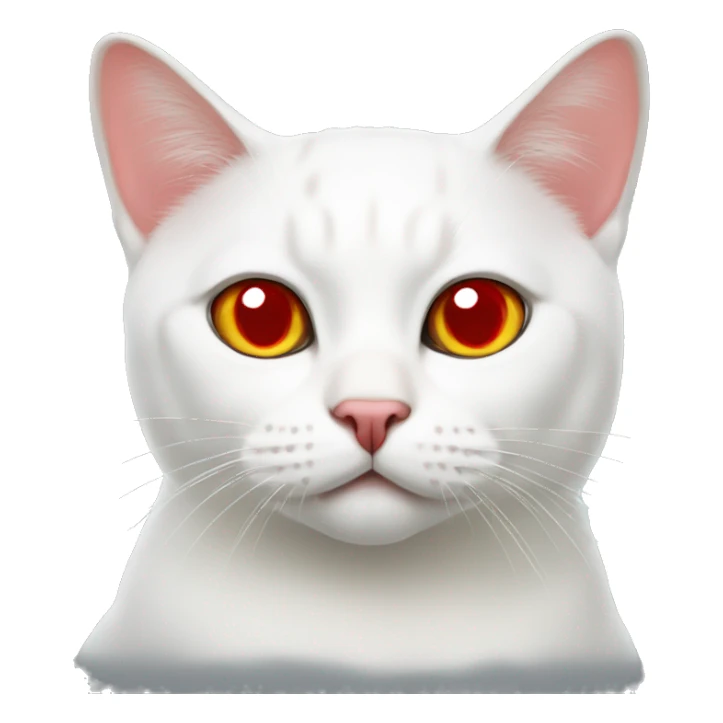 white british cat with red spots sticker