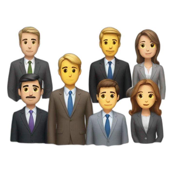 a office man with others sticker