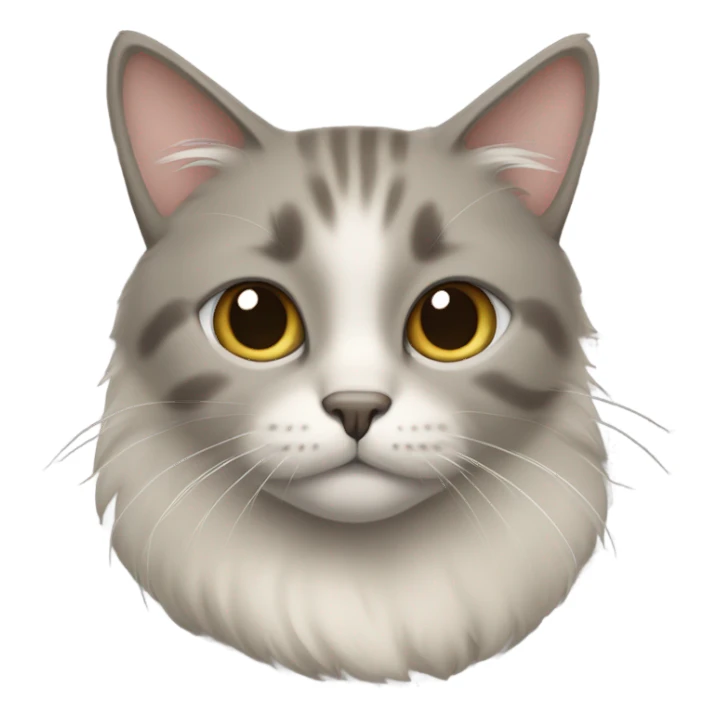 Greyish cat with a little color  sticker