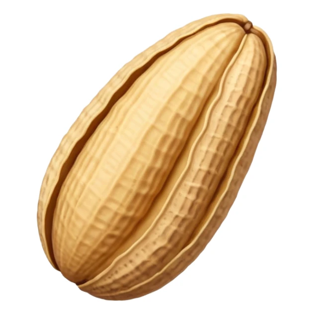 one whole peanut in rough beige textured shells sticker