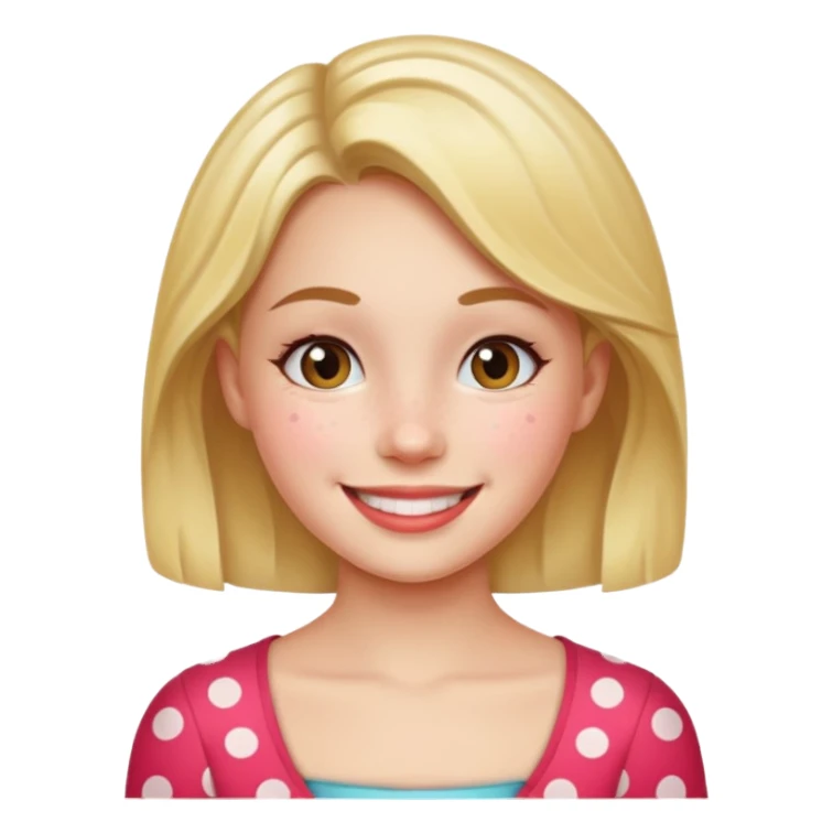 polka dots girl body sticker