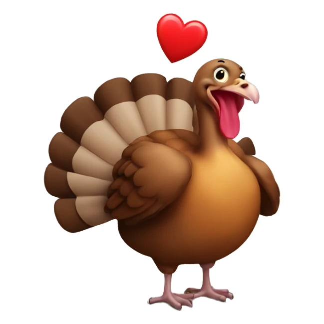 Turkey giving a heart sticker