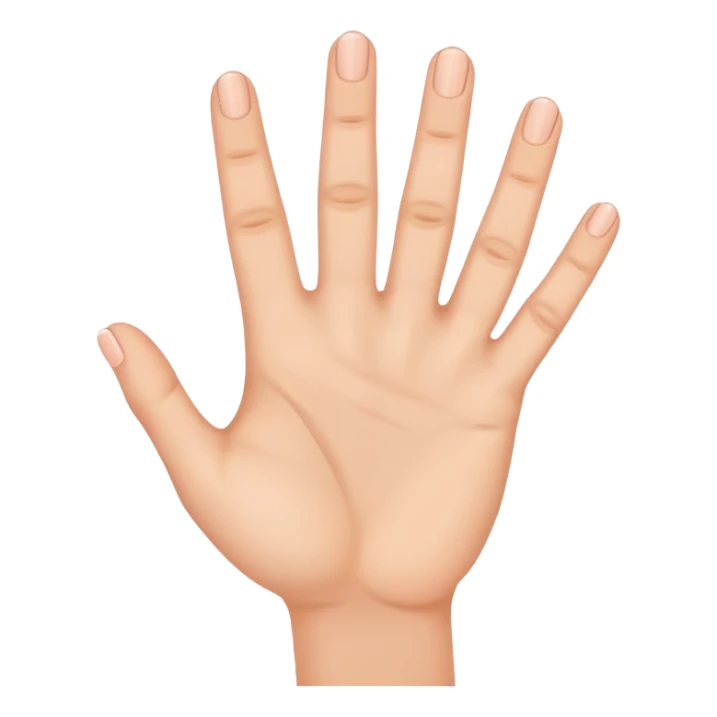 hand showing 4 fingers sticker