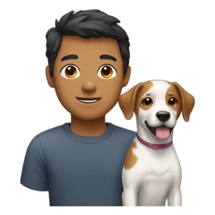 dog and human sticker