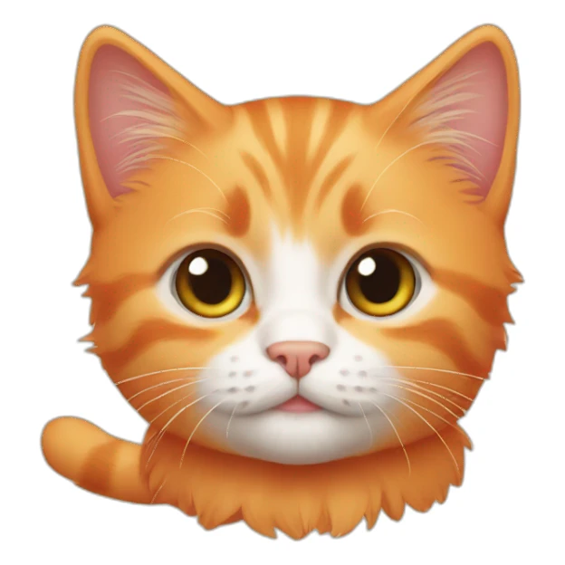 Orange kitten sticker