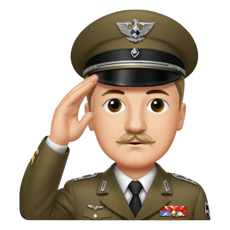 Hitler saluting sticker