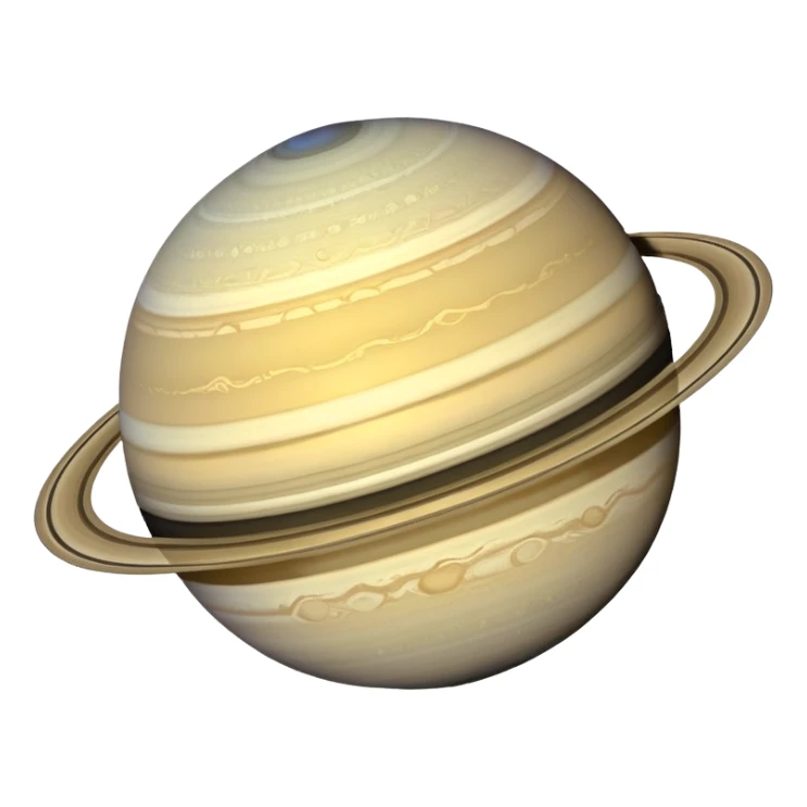 planet Saturn with rings sticker
