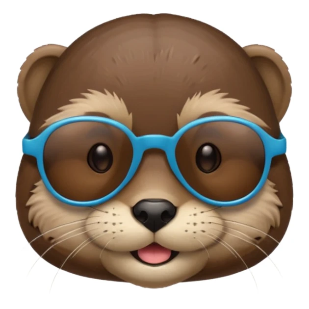 Otter with cool glasses sticker
