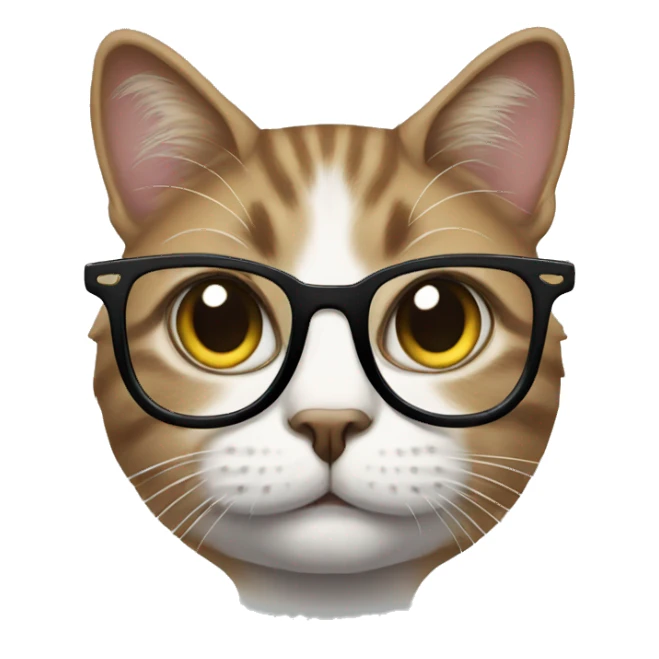 Cat wearing a glasses  sticker