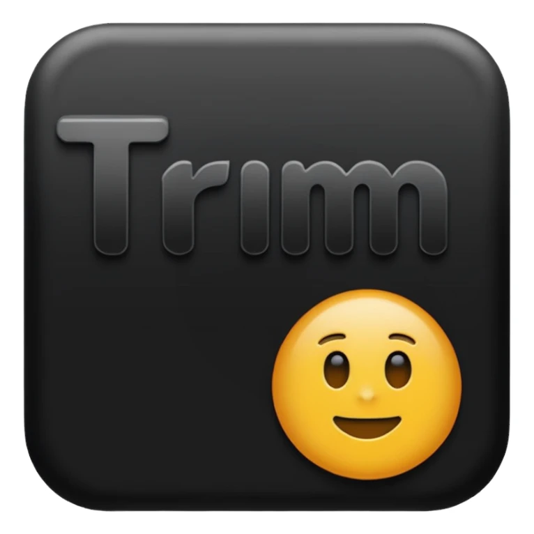 Text that says trim sticker