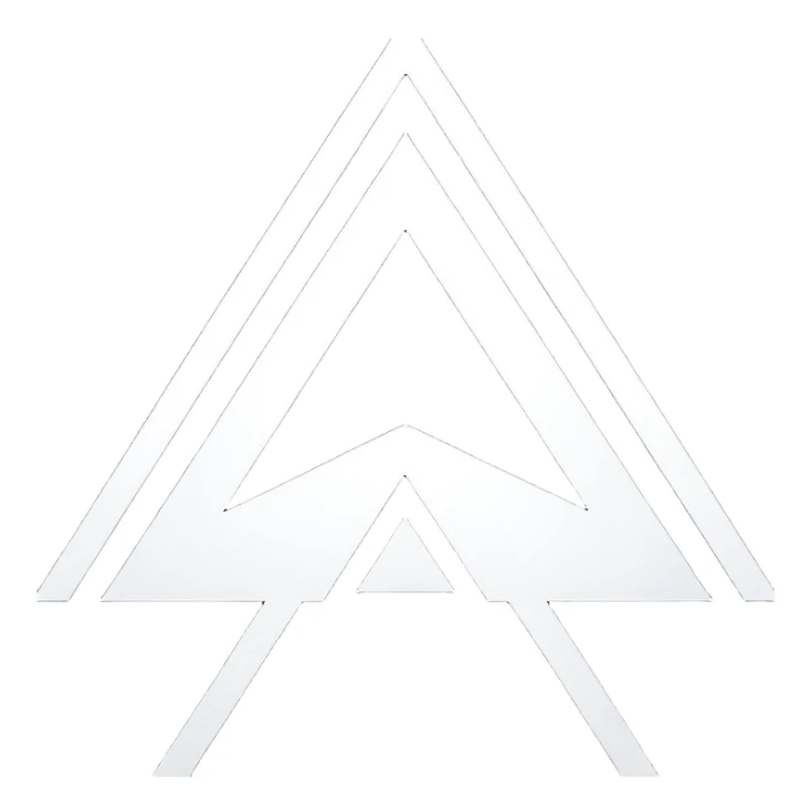 alan walker logo (inverted V and W intersepte) sticker