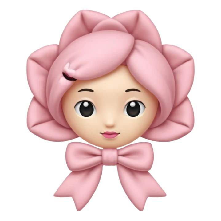 Nœud rose pastel sticker