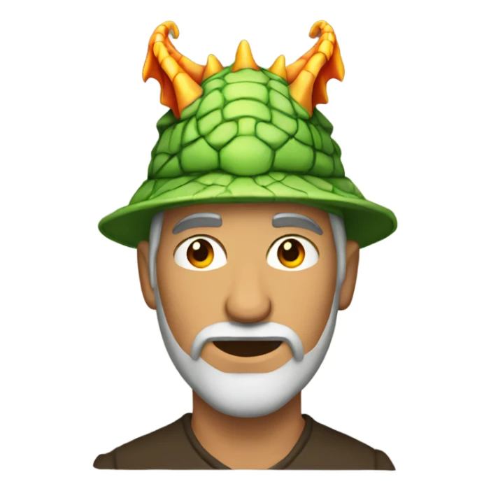 Man with dragon hat sticker