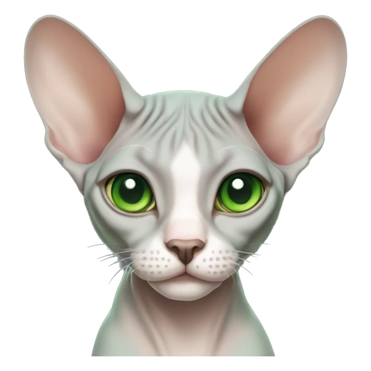 sphynx cat with green eyes  sticker