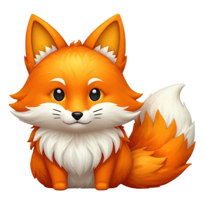 Blox fruits kitsune fruit, orange fur sticker