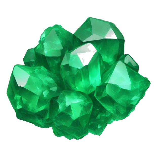 Green crystal cluster sticker