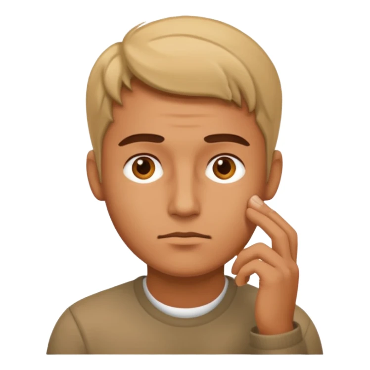 man thinking sticker