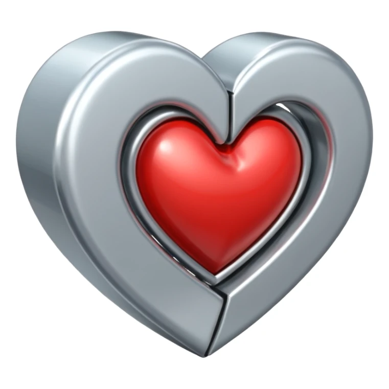 Heart folding in on itself (impossible geometry) sticker