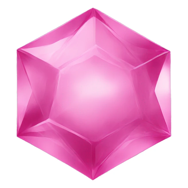 Hexagonal pink crystal sticker