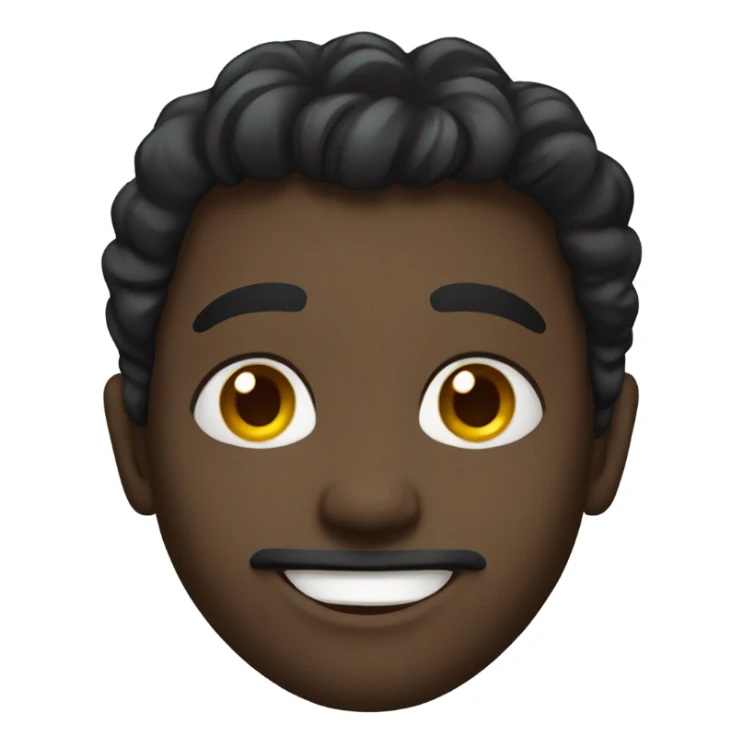 black person smirking sticker
