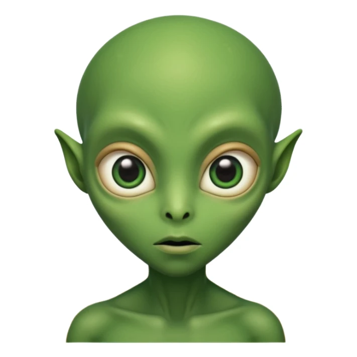 alien living in desert, just face  sticker