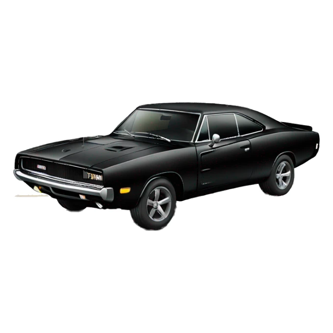 Black Dodge Charger  sticker