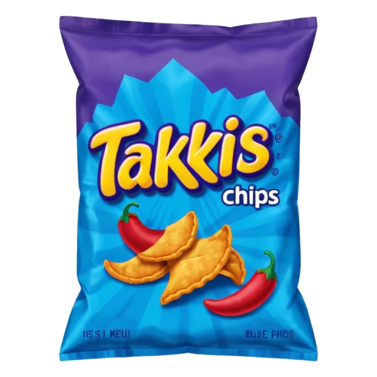takiss  blue chips bag
 sticker