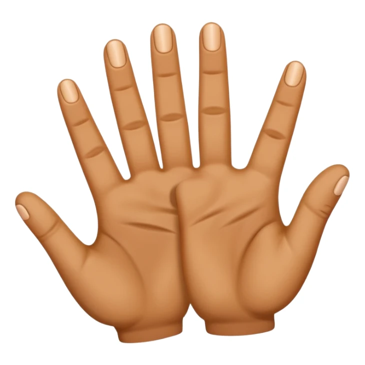 4 fingers holding up sticker